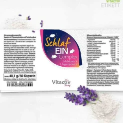 Feelgood Schlafein Complex mit Melatonin Kapseln, 60 St> Melatonin Tabletten