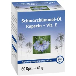 Canea-Pharma Schwarzkümmelöl + Vitamin E Kapseln, 60 St> Schwarzkümmelöl|Essentielle Fettsäuren