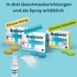 Septolete mit Zitronen-Holunder-Geschmack 3 mg/1 mg Lutschtabletten, 16 St