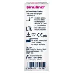 Sinulind Meerwasser Nasenspray + Aloe Vera, 20 ml> Meerwasser Nasenspray