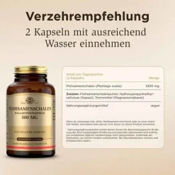 Solgar Flohsamenschalen 500 mg Kapseln, 200 St><noscript><img width=