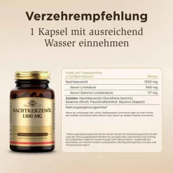 Solgar Nachtkerzenöl 1300 mg Kapseln, 30 St