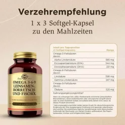Solgar Omega 3 - 6 - 9 Kapseln, 60 St