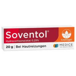 Soventol ® Hydrocortisonacetat 0,25% Cremogel bei Hautentzündungen, 20 g> Mittel Gegen Sonnenbrand|Allergie Medikamente