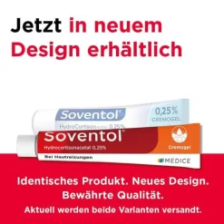 Soventol ® Hydrocortisonacetat 0,25% Cremogel bei Hautentzündungen, 50 g> Mittel Gegen Sonnenbrand|Allergie Medikamente