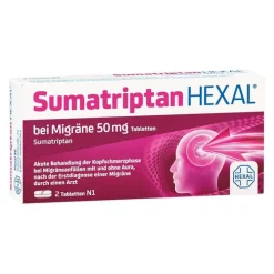 Hexal Sumatriptan bei Migräne 50 mg Tabletten, 2 St> Migräne Tabletten
