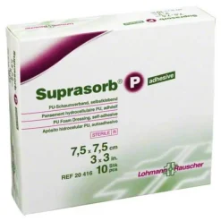 Suprasorb P PU-Schaumv.7,5x7,5cm selbstklebend, 10 St