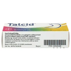 Talcid Kautabletten, 50 St> Sodbrennen Medikamente|Magentabletten