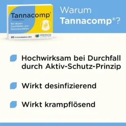 Tannacomp® Filmtabletten bei akutem Durchfall , 20 St