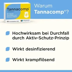 Tannacomp ® Filmtabletten bei akutem Durchfall , 50 St><noscript><img width=