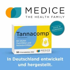 Tannacomp ® Filmtabletten bei akutem Durchfall , 50 St><noscript><img width=