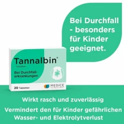 Tannalbin® Tabletten bei Durchfallerkrankungen, 20 St