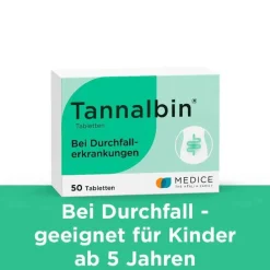 Tannalbin® Tabletten bei Durchfallerkrankungen, 50 St