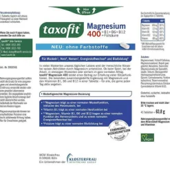 Taxofit Magnesium 400 + B1 + B6 + B12 + Folsäure Tabletten, 45 St> Magnesium