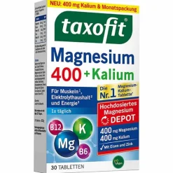 Taxofit Magnesium 400 + Kalium Depot Tabletten, 30 St> Magnesium