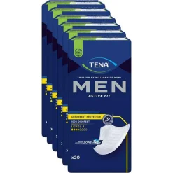 Tena ® MEN ACTIVE FIT Level 2 Einlagen bei Inkontinenz, 6X20 St> Ein- & Vorlagen
