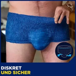 TENA® MEN ACTIVE FIT Plus Pants blau L/XL bei Inkontinenz, 10 St