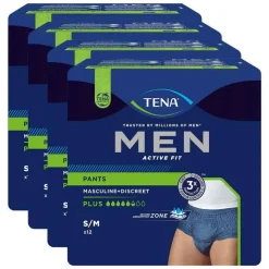TENA® MEN ACTIVE FIT Plus Pants blau L/XL bei Inkontinenz, 4X10 St