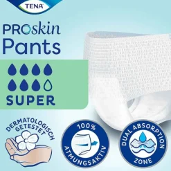 TENA Pants Super M Einweghosen bei Inkontinenz, 12 St