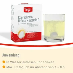 Togal ® Kopfschmerz-Brause + Vitamin C, 20 St><noscript><img width=