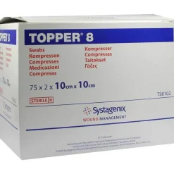 Topper 8 Kompresse steril 10x10 cm, 75X2 St