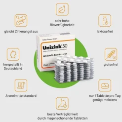 Unizink 50 Tabletten, 100 St><noscript><img width=