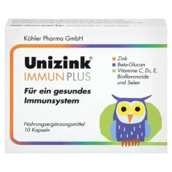 Unizink Immun Plus Kapseln, 1X10 St> Zink|Immunsystem