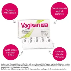 Vagisan sept Vaginalzäpfchen mit Povidon-Iod, 10 St> Scheidenpilz Medikamente