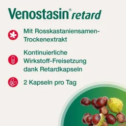 Venostasin® retard Kapseln mit Rosskastaniensamen-Trockenextrakt, 20 St