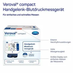 Veroval ® compact Handgelenk-Blutdruckmessgerät, 1 St><noscript><img width=