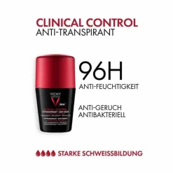 Vichy Homme Deo Clinical Control 96h Roll-on, 2X50 ml><noscript><img width=