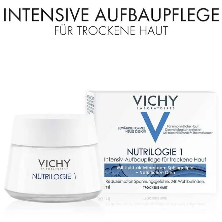 Vichy Nutrilogie 1 Tagespflege für trockene Haut, 50 ml> Trockene Haut|Tagespflege