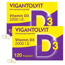 Vigantolvit 2000 I.E. Vitamin D3 Weichkapseln, 2x120 St> Vitamin D (Colecalciferol)
