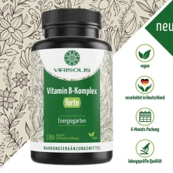 Virisolis Vitamin B-Komplex Forte 6-Mon.vegan Kapseln , 180 St><noscript><img width=
