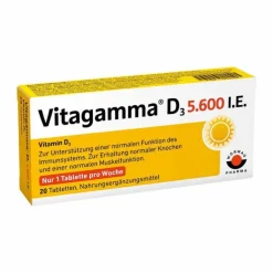 Vitagamma D3 5.600 I.E .Vitamin D3 NEM Tabletten, 20 St