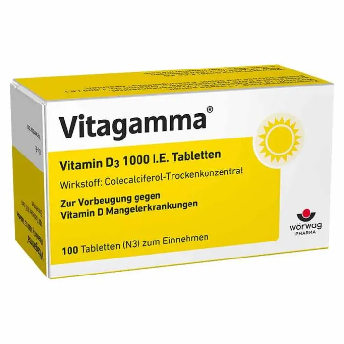 Vitagamma ® D3 1.000 I.E. Vitamin D3 Tabletten, 100 St> Vitamin D (Colecalciferol)