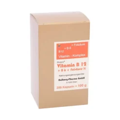 FBK Pharma Vitamin B12 + B6 + Folsäure Komplex N Kapseln, 200 St> Vitamin B12 (Cobalamin)