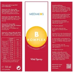 Vitamin B Komplex Mediakos Vital Spray vegan, 50 ml