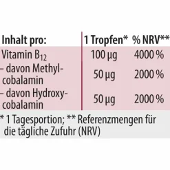 Vitamin B12 Tropfen Methylcobalamin Dr. Jacob`s, 20 ml