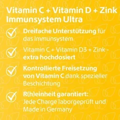 R(h)ein Nutrition Vitamin C + Vitamin D + Zink Immunsystem Ultra Kapseln, 120 St><noscript><img width=