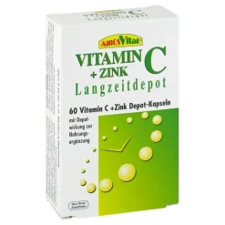 Amosvital Vitamin C + Zink Langzeitdepot Kapseln, 60 St> Vitamin C (Ascorbinsäure)