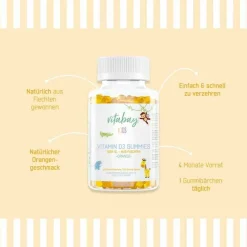 Vitabay Vitamin D3 1.000 I.E. Fruchtgummis Orange veg.Kids, 60 St><noscript><img width=