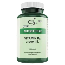 Green line Nutritheke Vitamin D3 2.000 I.E. Kapseln, 180 St> Vitamin D (Colecalciferol)