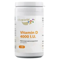 Vitaworld Vitamin D3 4000 I.E. Kapseln, 100 St> Vitamin D (Colecalciferol)