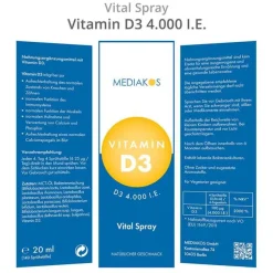 Mediakos Vitamin D3 4000 I.E. Vital Spray, 20 ml> Vitamin D (Colecalciferol)