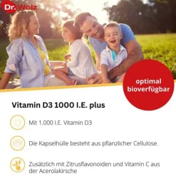 Vitamin D3 1000 I.E. plus Dr. Wolz Kapseln, 60 St