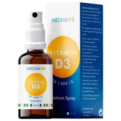 Mediakos Vitamin D3 1000 I.E. Premium Spray, 20 ml> Vitamin D (Colecalciferol)