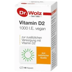 Dr. Wolz Vitamin D2 1000 I.E. vegan Kapseln, 60 St> Vitamin D (Colecalciferol)