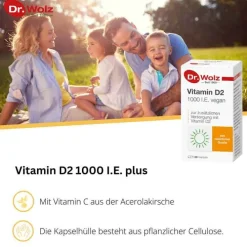 Dr. Wolz Vitamin D2 1000 I.E. vegan Kapseln, 60 St> Vitamin D (Colecalciferol)