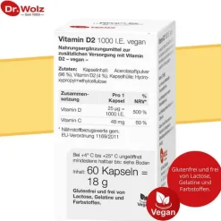 Dr. Wolz Vitamin D2 1000 I.E. vegan Kapseln, 60 St><noscript><img width=